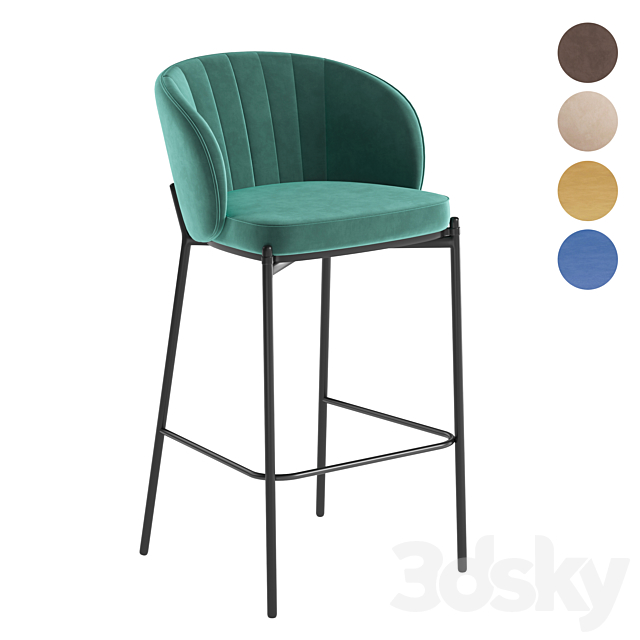 Cruz barstool 3DSMax File - thumbnail 1