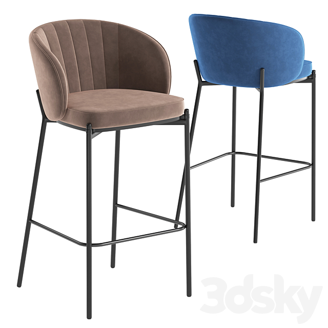 Cruz barstool 3DSMax File - thumbnail 2