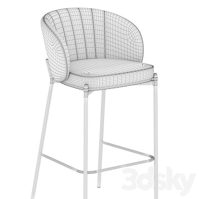 Cruz barstool 3DSMax File - thumbnail 4