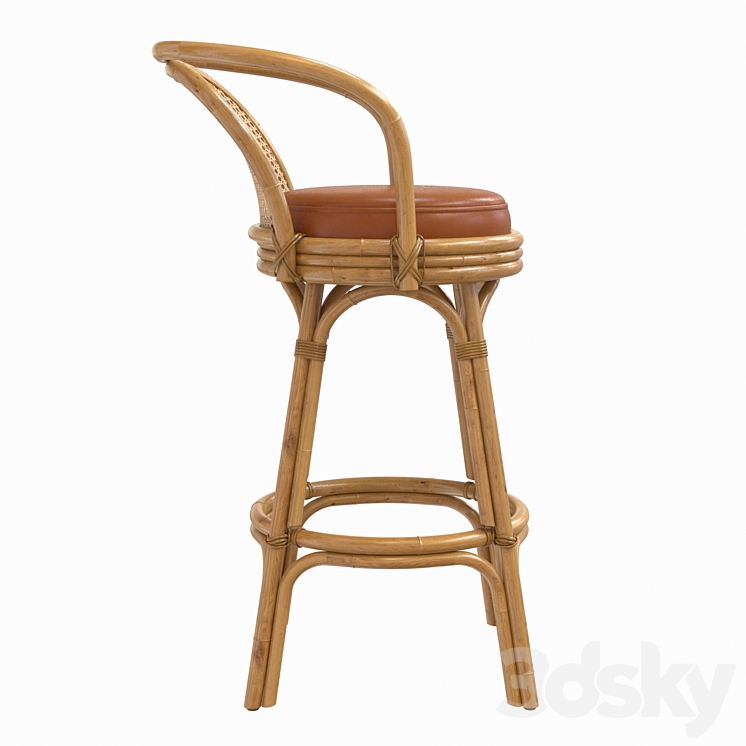 Cuban Barstool Lincoln Brooks 3DS Max Model - thumbnail 2