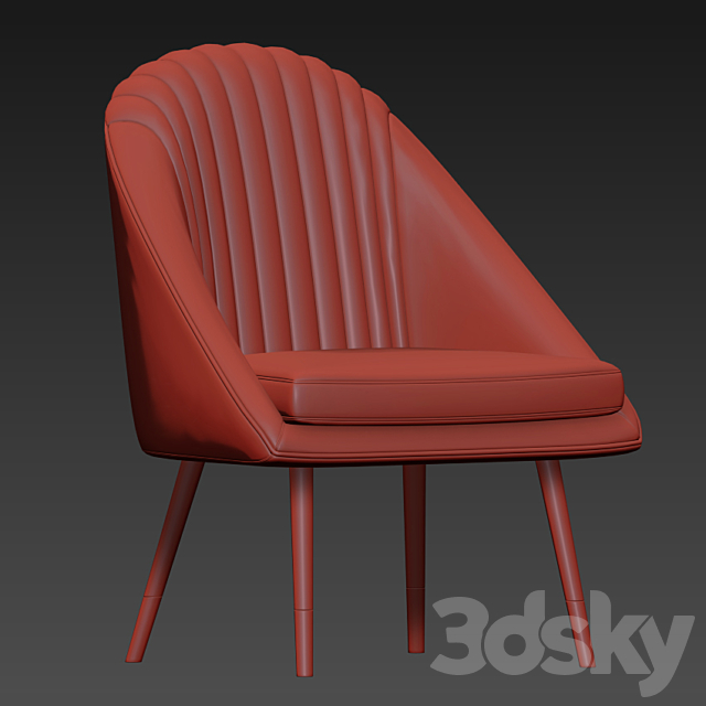 Cult Audrey Occasional Tub Lounge Chair 3DS Max Model - thumbnail 2