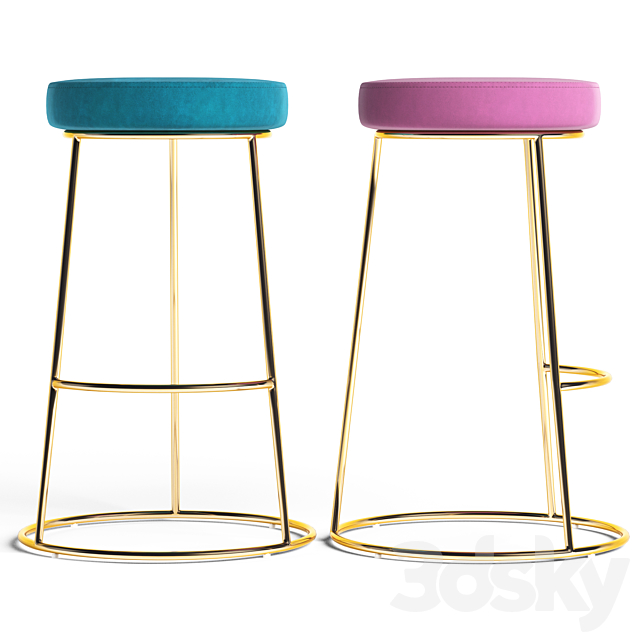 Cult Living Austen Bar Stool 3DS Max Model - thumbnail 2