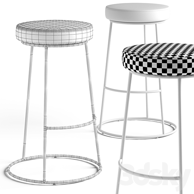 Cult Living Austen Bar Stool 3DS Max Model - thumbnail 3