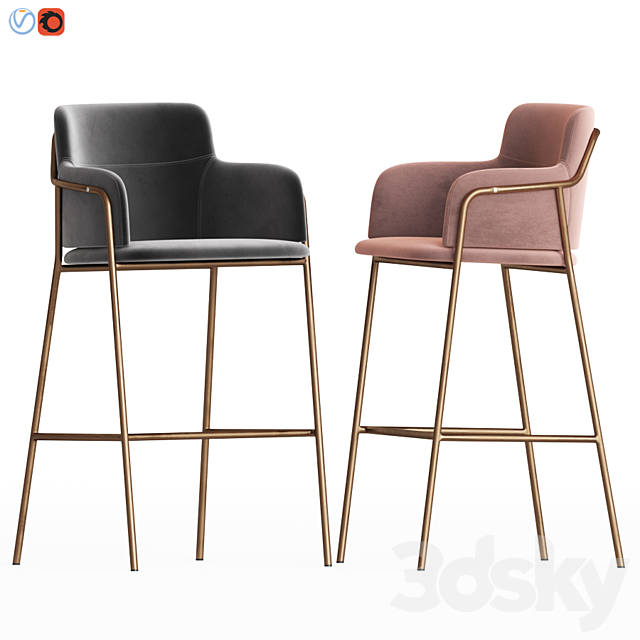 Cult Living Harriet Bar Stool 3DSMax File - thumbnail 1