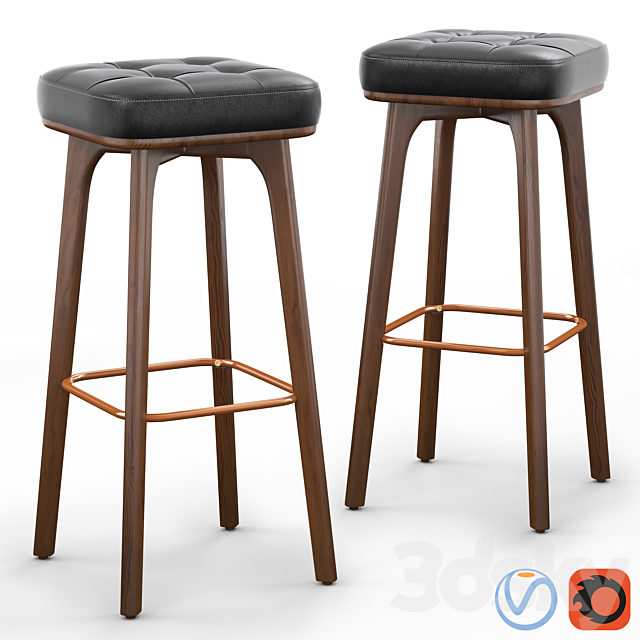 Cult Living Winchester Solid Bar Stool 3DSMax File - thumbnail 1