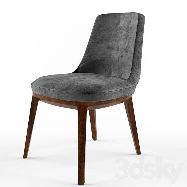 cumberland clover chair 3DS Max Model - thumbnail 2