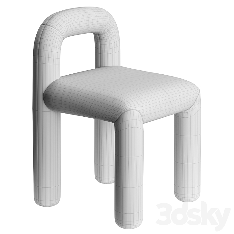 Cyla Dining Chair by Made.com 3DS Max Model - thumbnail 2