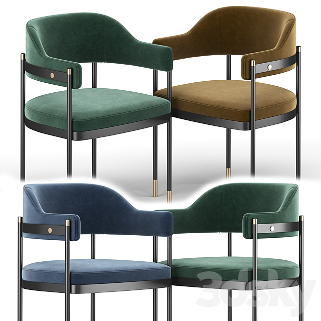 Dale dining chair 3DS Max Model - thumbnail 2