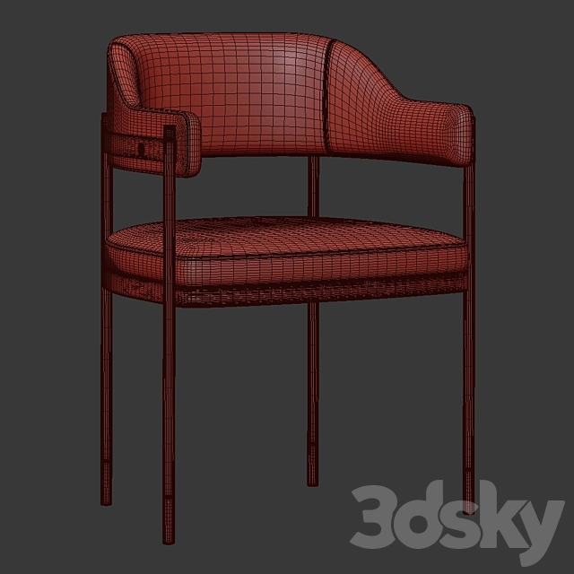 Dale dining chair 3DS Max Model - thumbnail 5