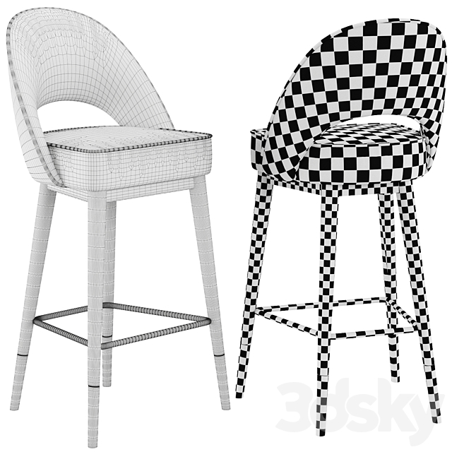 Danetti Clover Bar Stool 3DSMax File - thumbnail 3