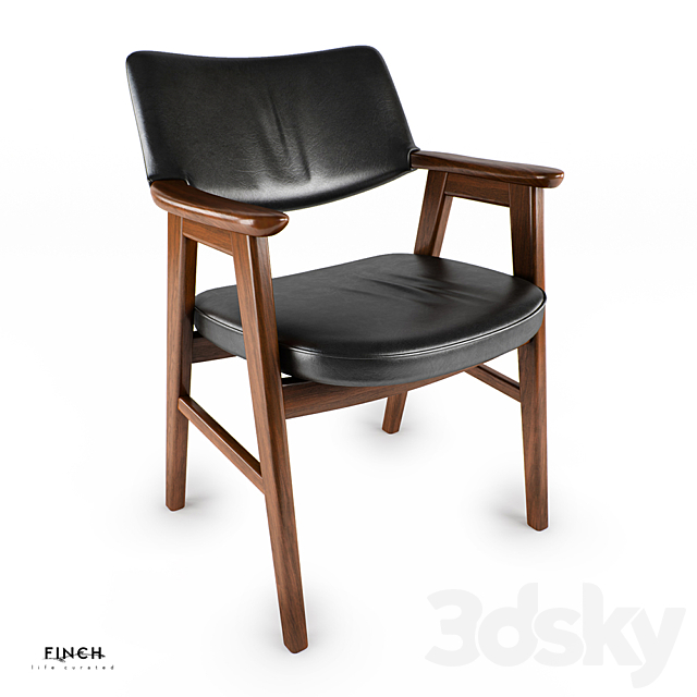 Danish Desk Chair 3DSMax File - thumbnail 1