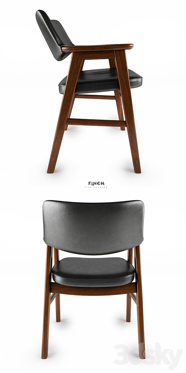 Danish Desk Chair 3DSMax File - thumbnail 2