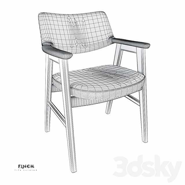 Danish Desk Chair 3DSMax File - thumbnail 3