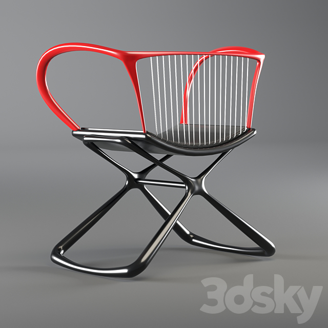 dante modern replica chair 3DS Max Model - thumbnail 2