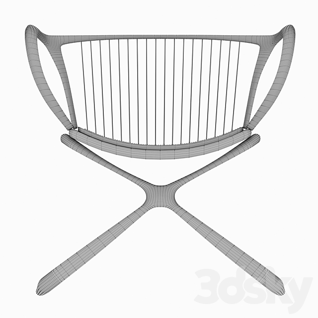 dante modern replica chair 3DS Max Model - thumbnail 5