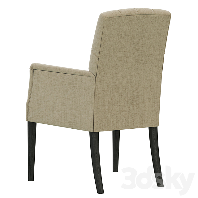 Dantone Home Chair with armrests Bordeaux-2 with a capitone 3DS Max Model - thumbnail 2