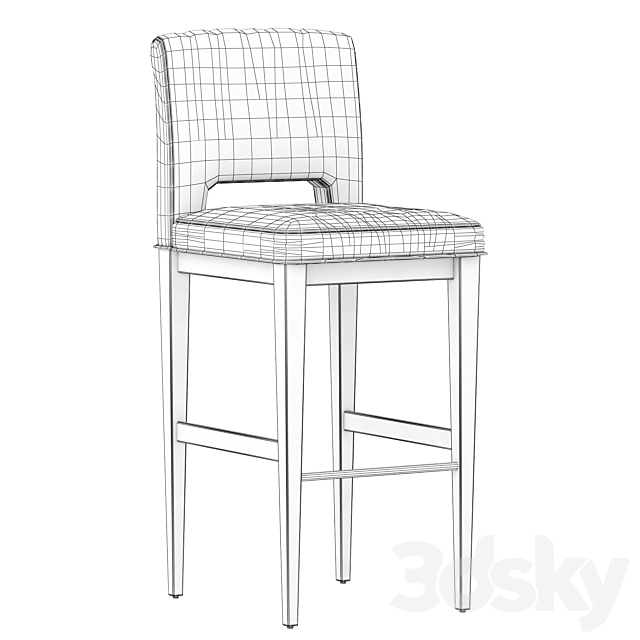 Dantone Home Douglas Bar Stool 3DSMax File - thumbnail 2