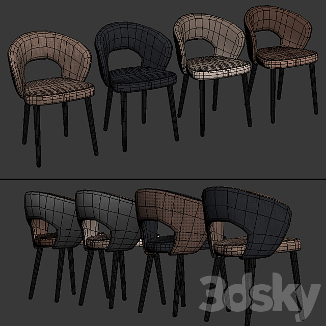 Darford Open Back Armchair 3DSMax File - thumbnail 3