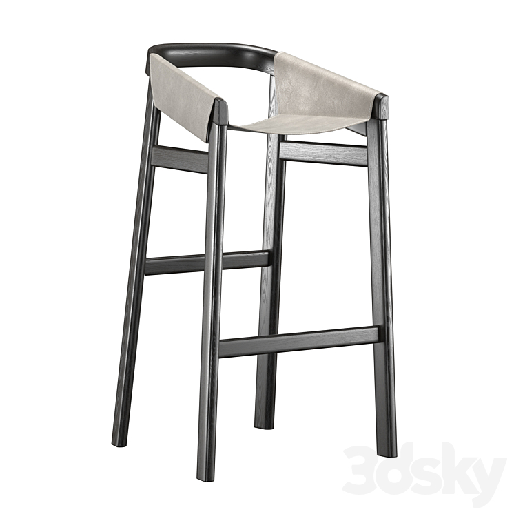 Dartagnan Barstool 3DS Max Model - thumbnail 2