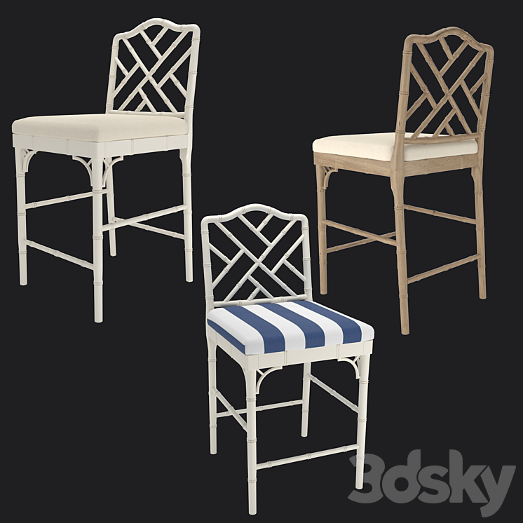 Dayna stools 3DS Max Model - thumbnail 1