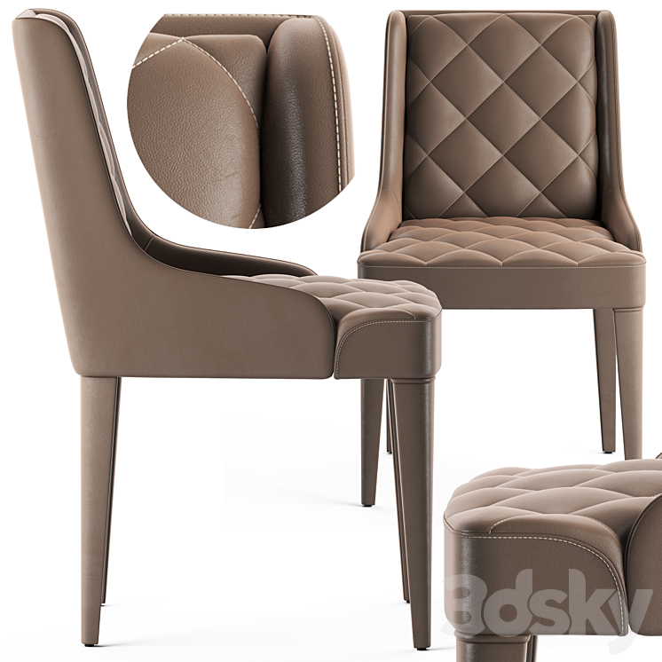 Daytona hanna chair 3DS Max Model - thumbnail 2