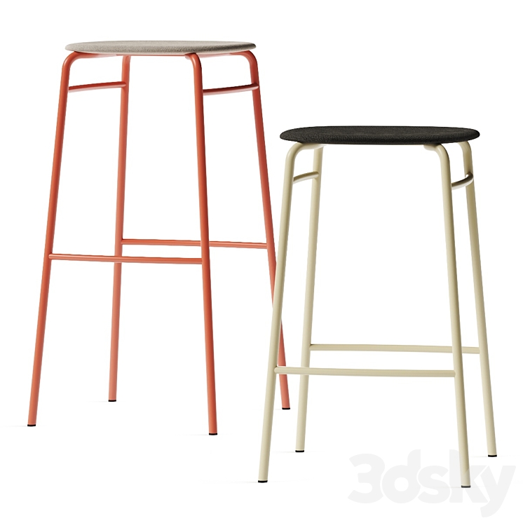 De Vorm Twist Pet Bar Stools 3DS Max Model - thumbnail 1