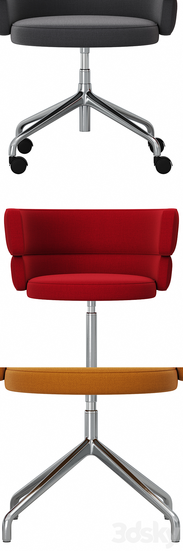 Debi DAM chairs 3DS Max Model - thumbnail 2