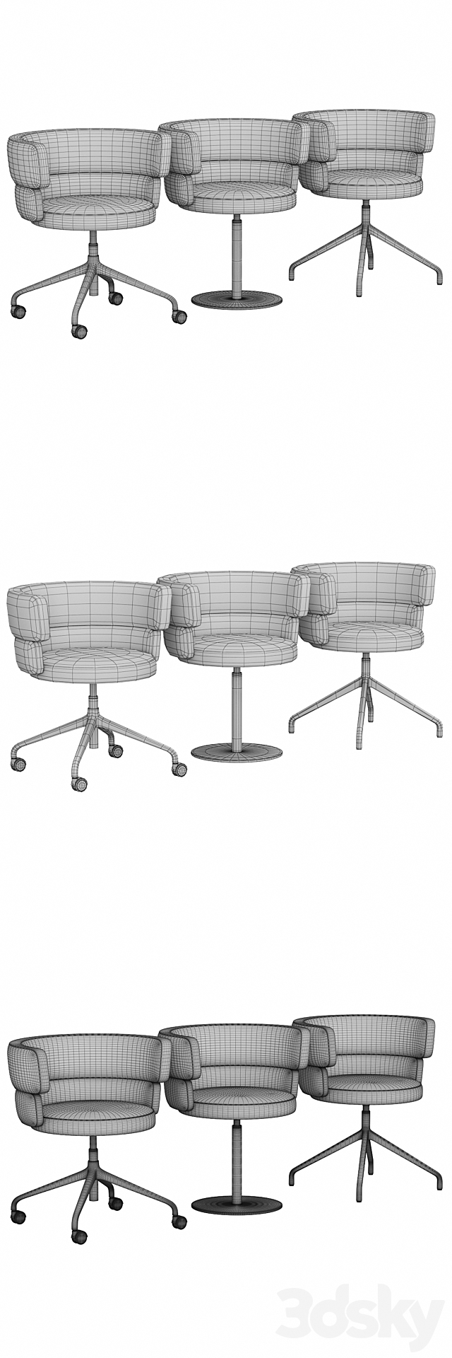 Debi DAM chairs 3DS Max Model - thumbnail 3