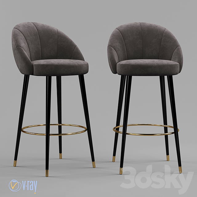 Deep House. Bar stool Ferrara. 3DSMax File - thumbnail 1