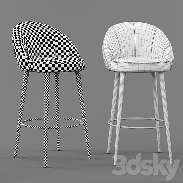 Deep House. Bar stool Ferrara. 3DSMax File - thumbnail 3