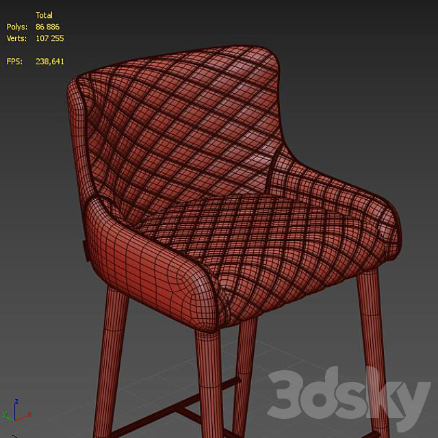 Deephouse bar chair Cindy 3DSMax File - thumbnail 3