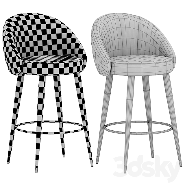 Deephouse Bar Chair Ferrara 3ds Max - thumbnail 3