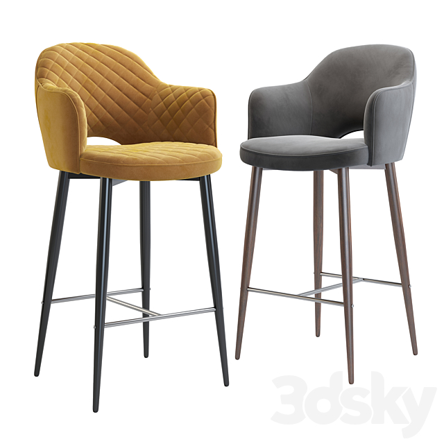 Deephouse. Bar chair Martin 3DS Max Model - thumbnail 2