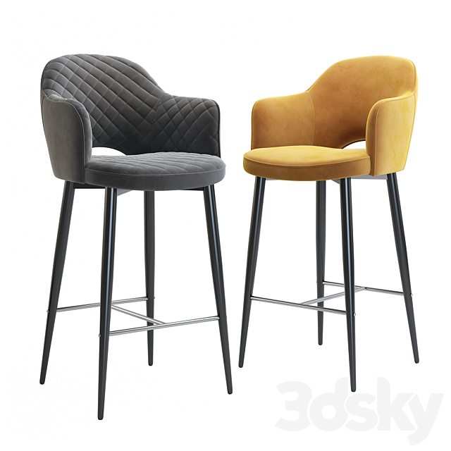 Deephouse. Bar chair Martin 3DS Max Model - thumbnail 4