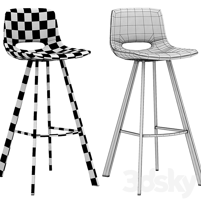 Deephouse Bar Stool Alicante 3ds Max - thumbnail 3