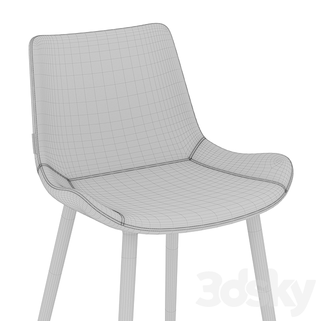 Deephouse bar stool Treviso 3DS Max Model - thumbnail 3