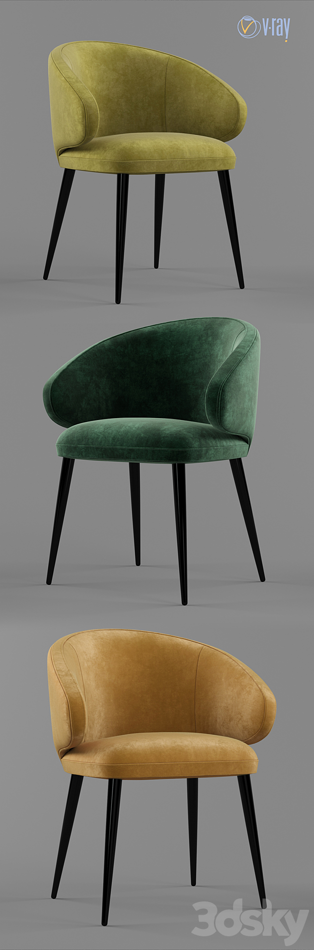 Deephouse. Chair BILBAO. 3DSMax File - thumbnail 2