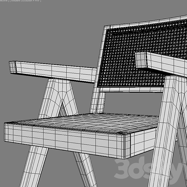 Deephouse. Chair Chandigarh 3DS Max Model - thumbnail 5