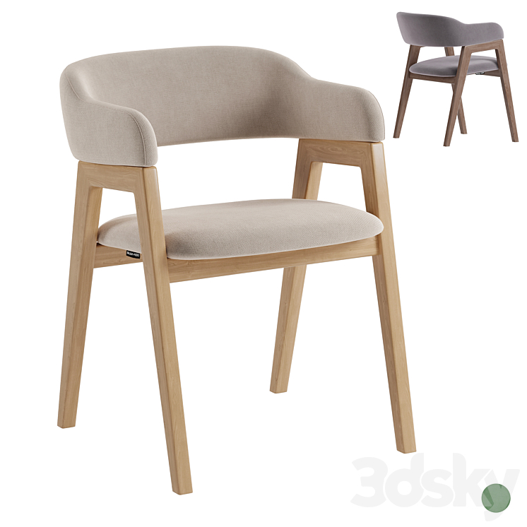 Deephouse Chair Chelsea 3DS Max Model - thumbnail 1