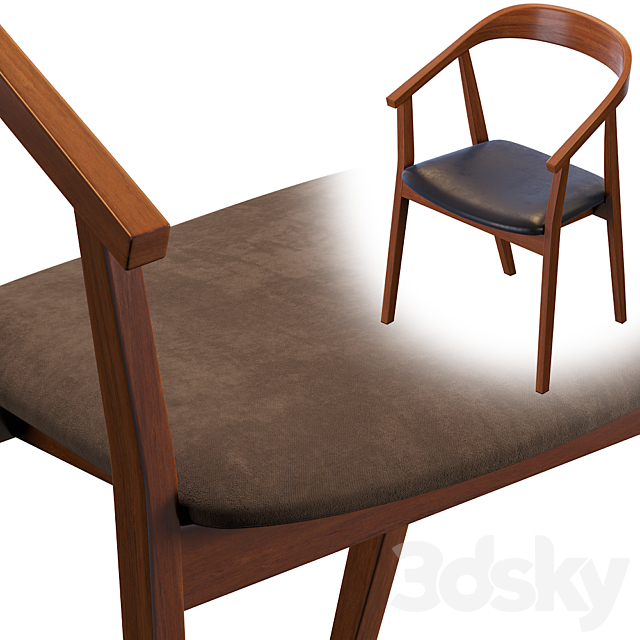 Deephouse chair john 3DS Max Model - thumbnail 2