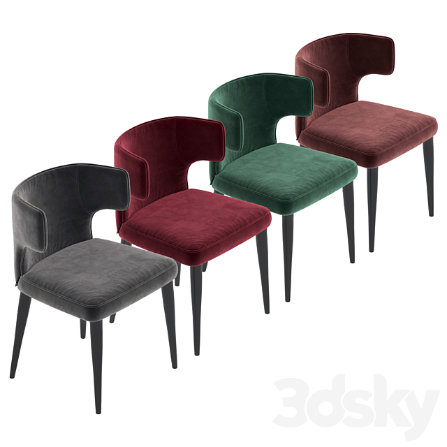 Deephouse Chair Luxembourg 3DS Max Model - thumbnail 3