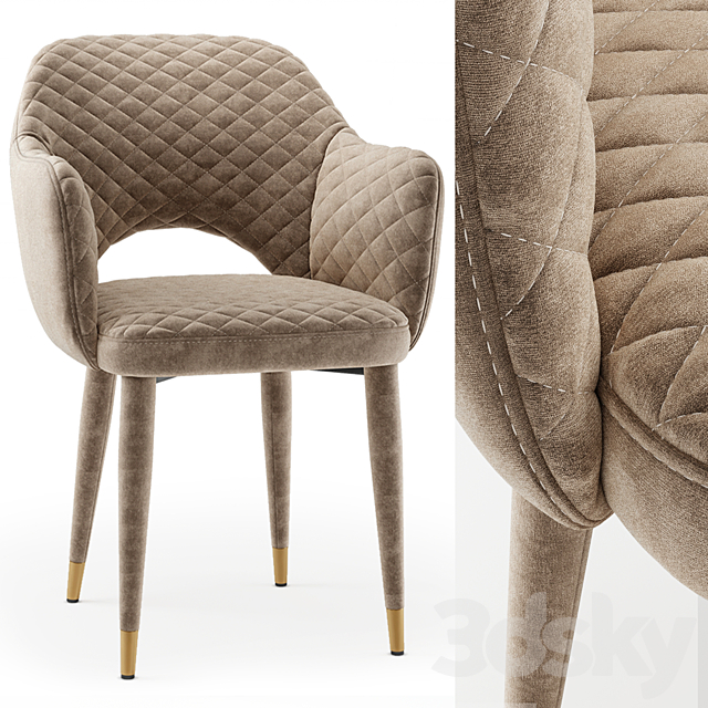 deephouse chair Martin 3DS Max Model - thumbnail 2