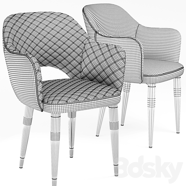 deephouse chair Martin 3DS Max Model - thumbnail 4