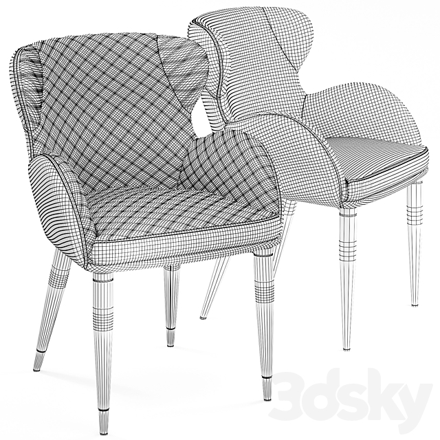 deephouse chair morgan 3DSMax File - thumbnail 4