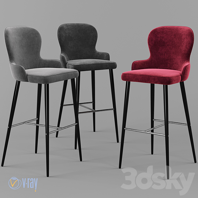 Deephouse. Chamonix Bar Stool 3DSMax File - thumbnail 1