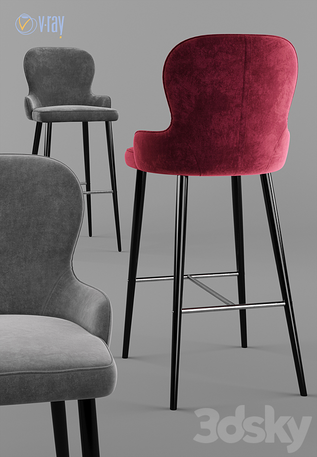 Deephouse. Chamonix Bar Stool 3DSMax File - thumbnail 2