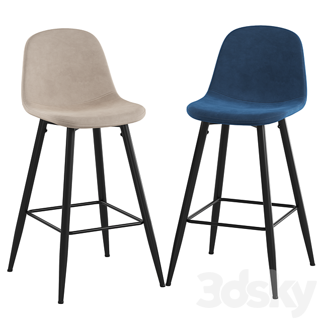 Deephouse Copenhagen barstool 3DSMax File - thumbnail 2