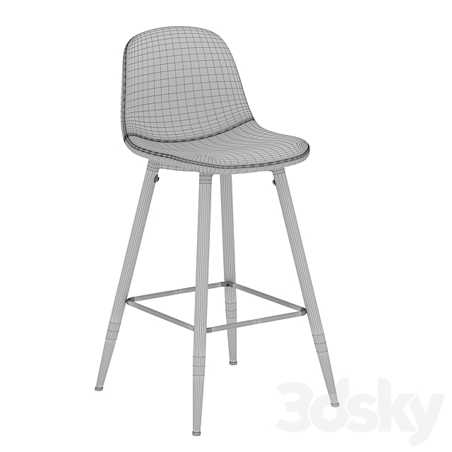 Deephouse Copenhagen barstool 3DSMax File - thumbnail 4