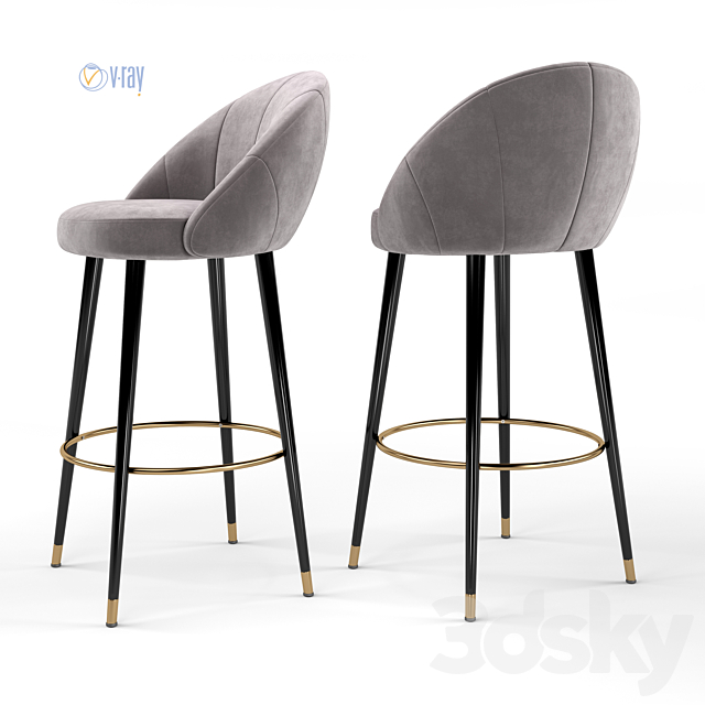 Deephouse. Ferrara Bar Stool. 3DSMax File - thumbnail 2