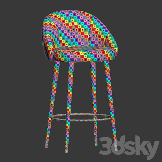 Deephouse ferrara barstool 3DSMax File - thumbnail 5